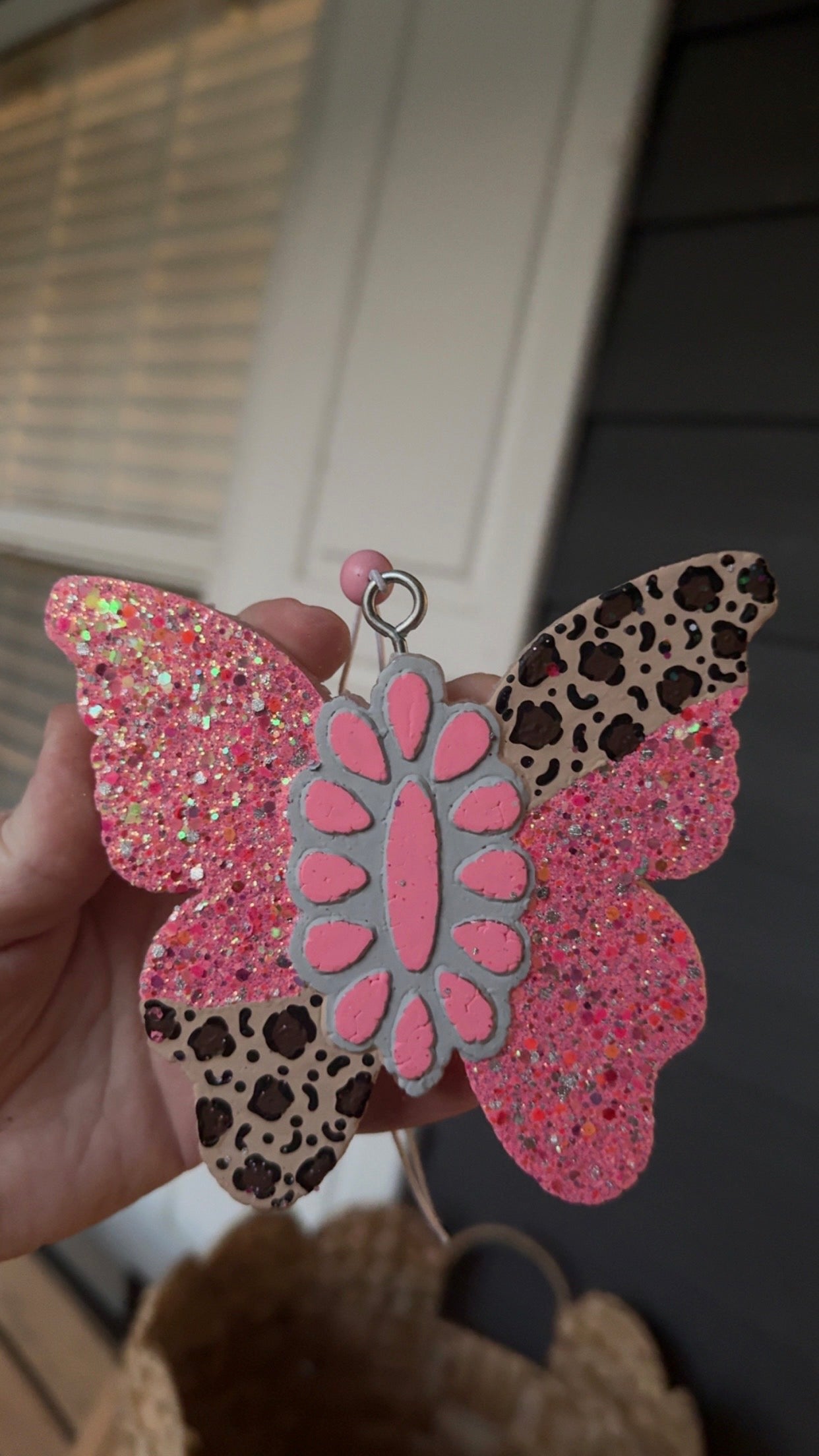 Pink Leopard Butterfly Freshie