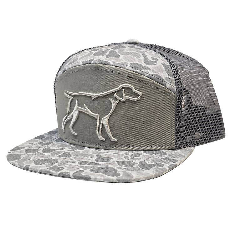 Grey Backwoods Camo 7 Panel Hat (RH-191)