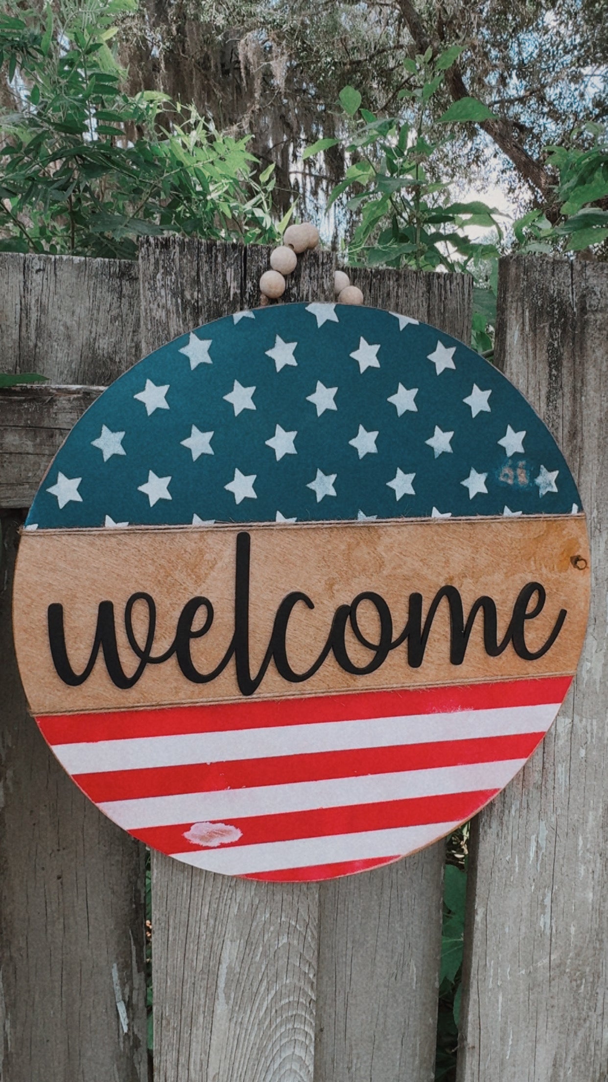 Patriotic Rustic Door Hanger