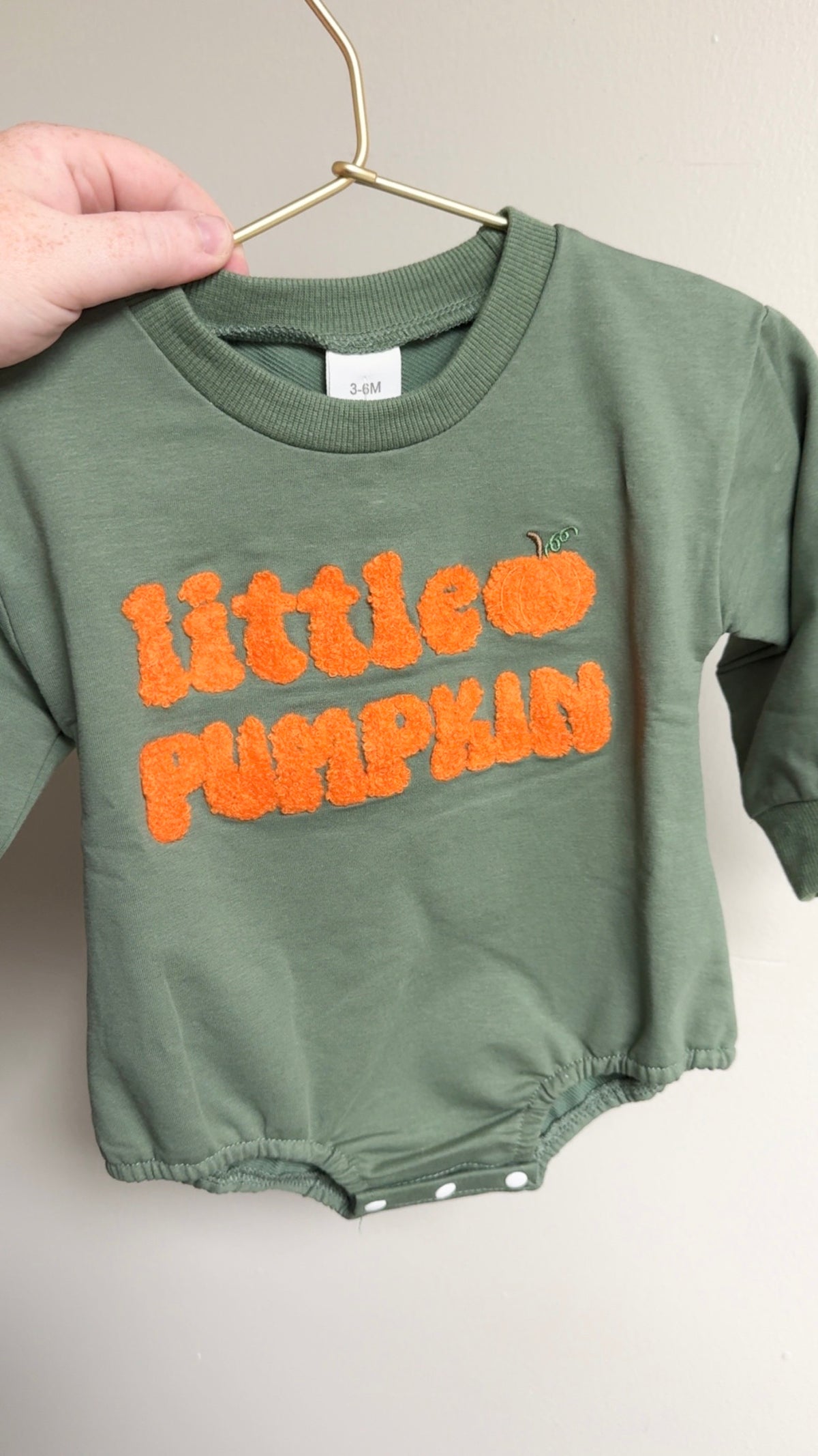 Little Pumpkin Embroidery Romper