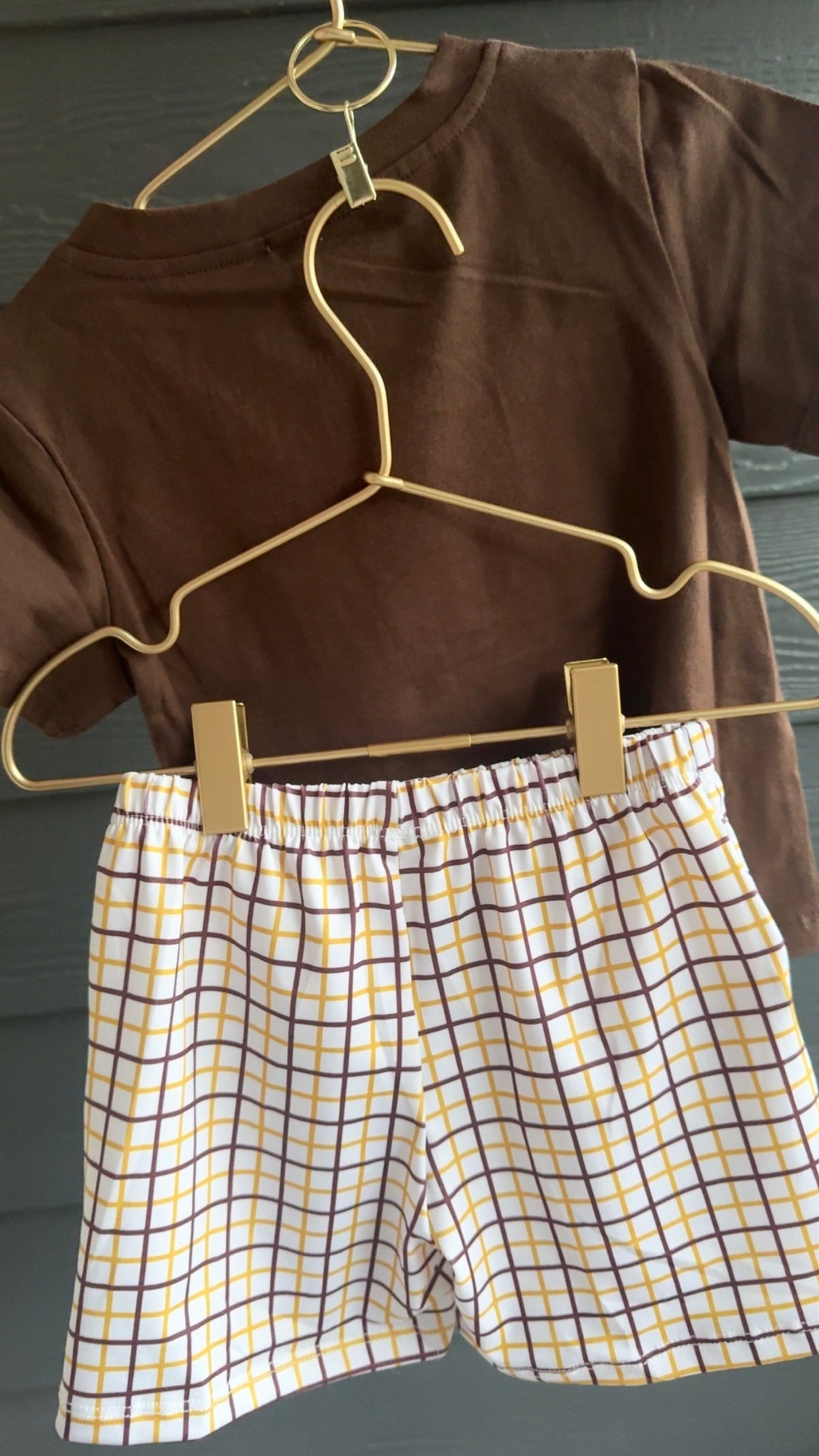 Fall Pumpkin Brown Short Set