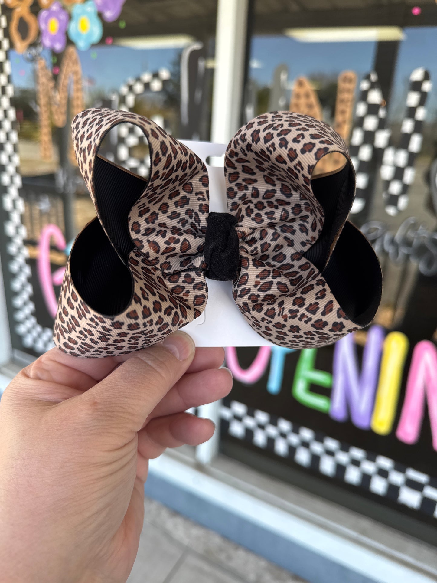 Leopard Bow - Alligator Clip