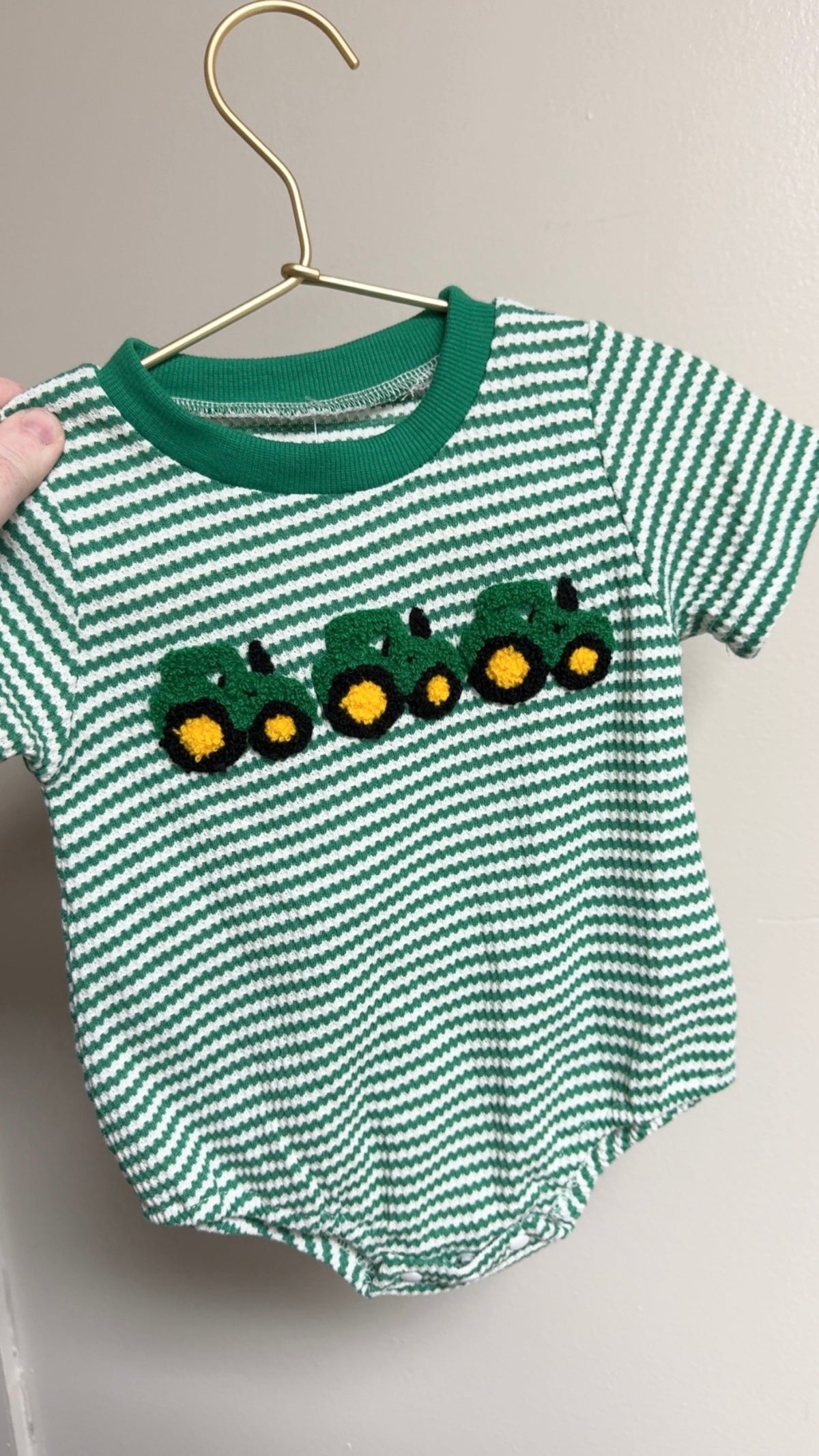 Green Tractor Onesie