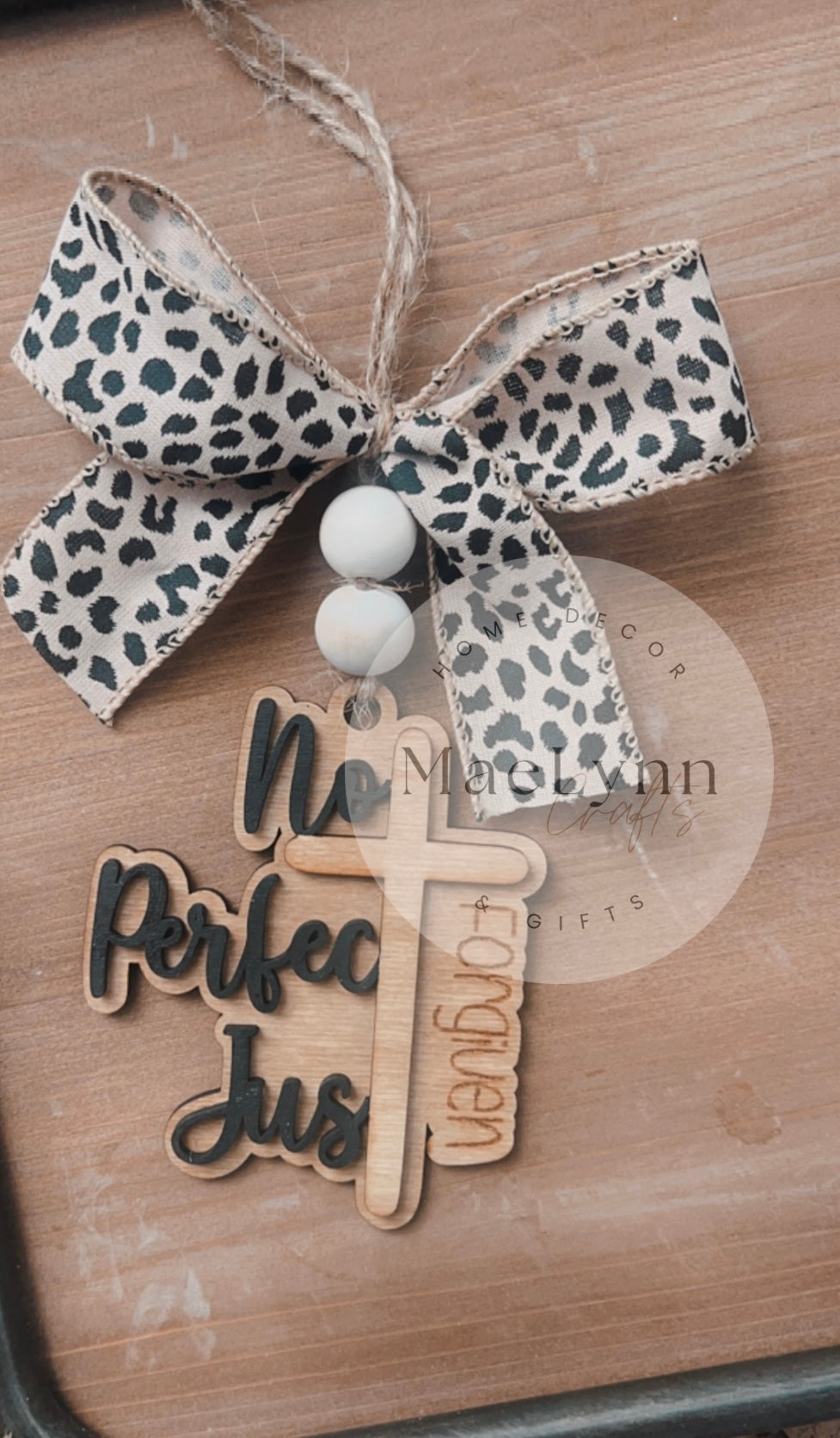 Not perfect just forgiven car charm