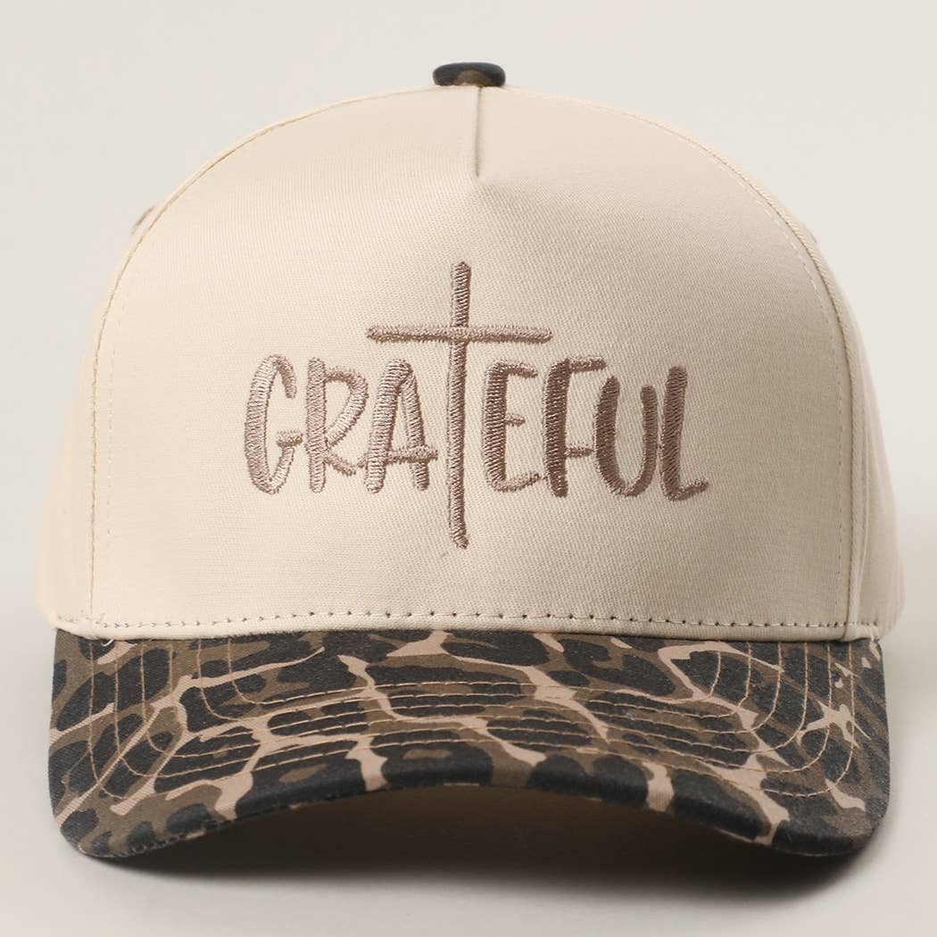 GRATEFUL Embroidery Two-Tone Trucker Hat