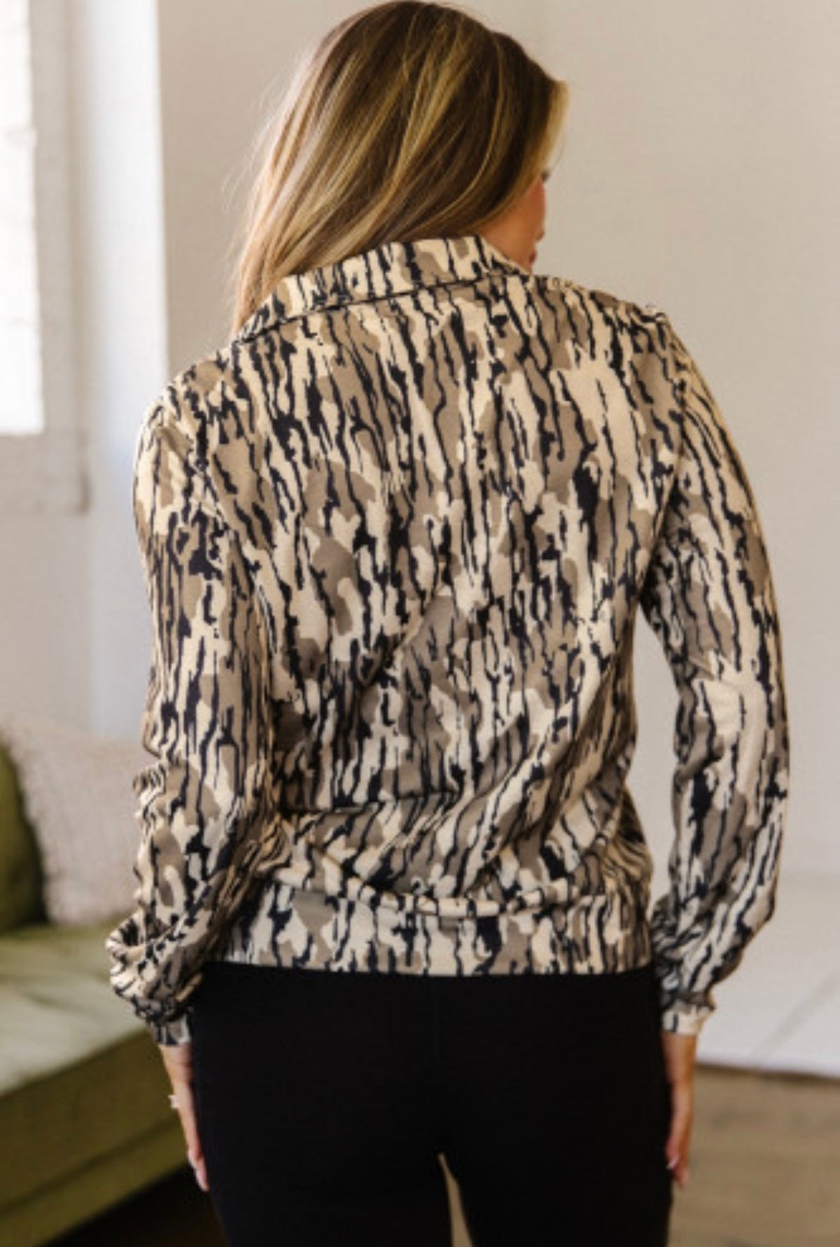 Carrie Camo Zip Pullover