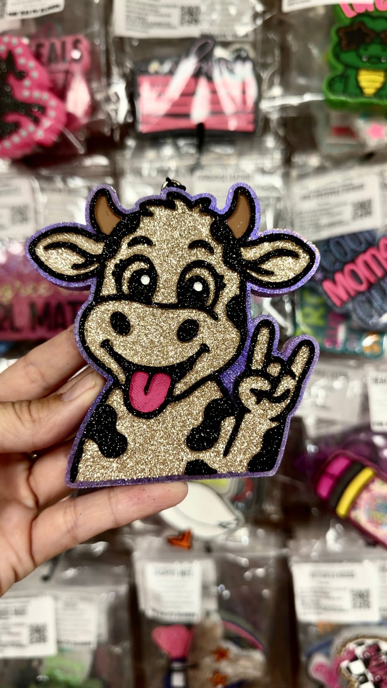 Prickly Pear Freshie- Glitter Cow