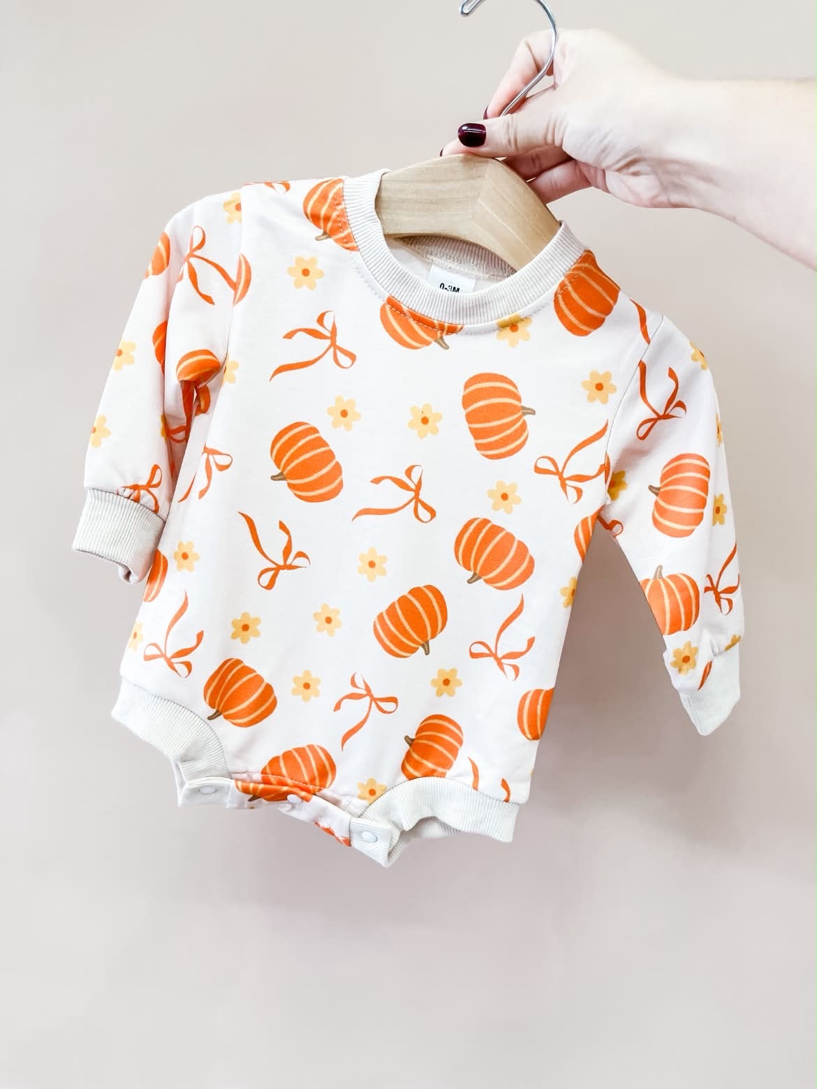 TTB Pumpkin & Bows Romper 091026