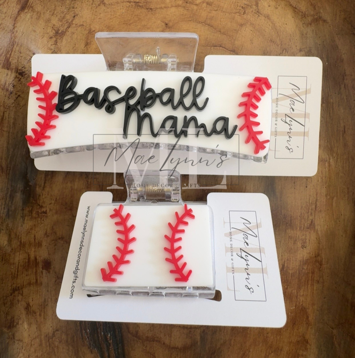 Baseball hair clip