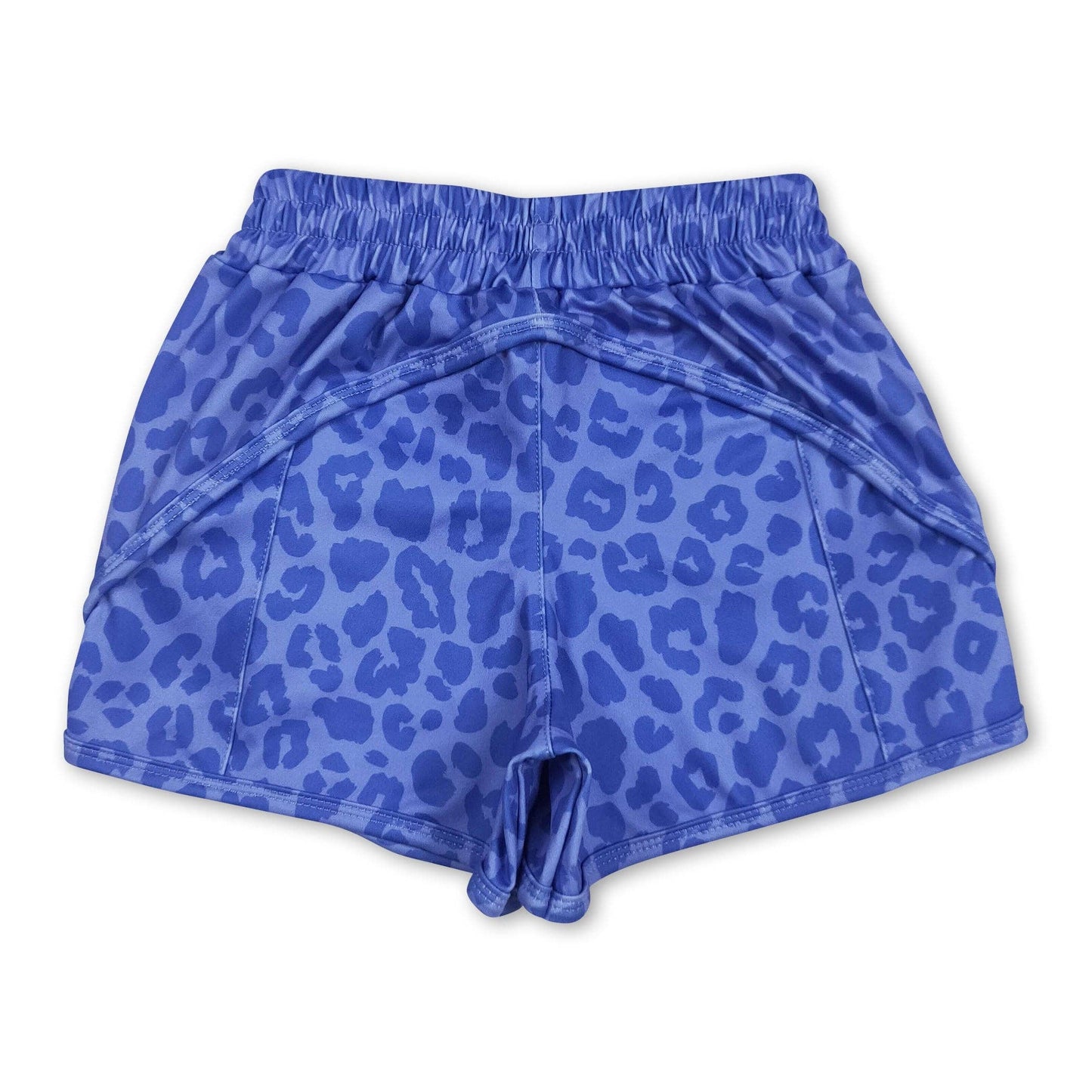 Blue leopard shorts