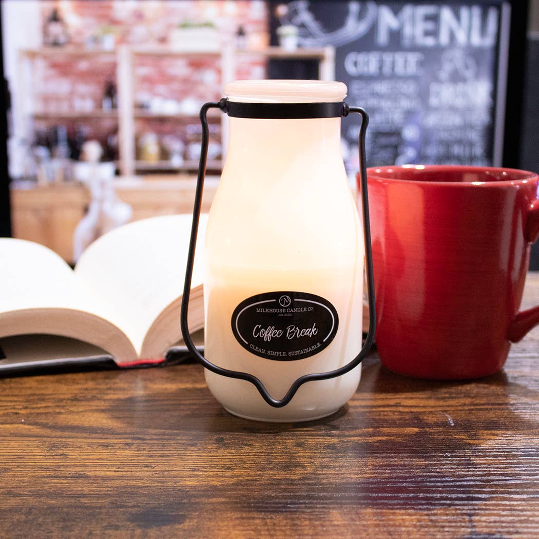 14 oz Milkbottle Candle: Coffee Break