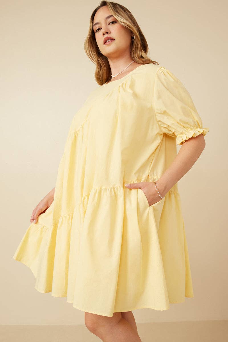 Womens Asymmetric Seam Detail Cinched Cuff Poplin Dress
