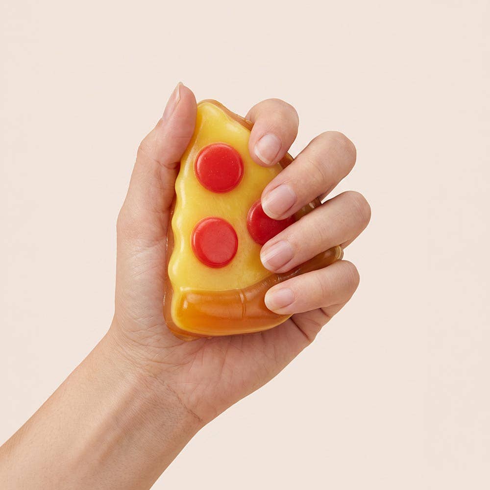 12PCS - Pizza Slice Squeeze Squishy Stress Relief Toy
