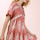V-Neck Woven Mini Dress