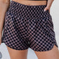 66 Leopard/Checkered High Waisted Athletic Shorts (S-XL): Blue Leopard / Missy / L