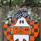 Boo Checkered Door Hanger