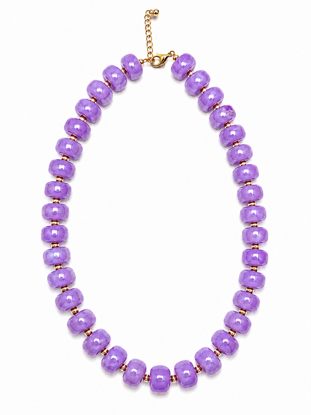 Luxe Marbled Beaded Candy Necklace