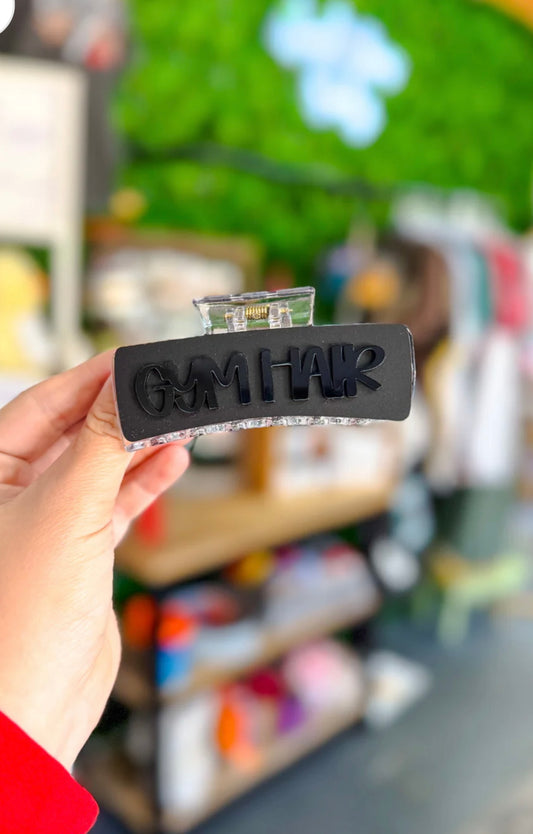 Gym Hair Matte Black Claw Clips