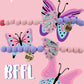 Kids Matte Beaded with BFF Butterflies Set Bracelet