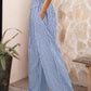 Gingham High Waist Wide Leg Pants with Pockets