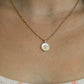 Haven White Coin Cross Necklace – Tarnish-Free 18" Dainty
