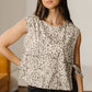 Leopard Side Tie Sleeveless Top
