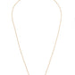 Pave Football Necklace in Shiny Gold