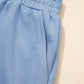 Textured Patchwork Raw Edge Short Set