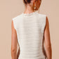 White Knitted Sweater Vest