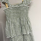 Olive Plaid Pant Set