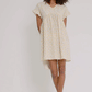 Womens Ditsy Floral Smocked V Neck Dress