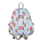 Colorful rainbow ruffle kids girls backpack