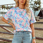 Western Summer Camouflage Print Preppy Fashion Tunic Tee