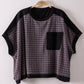 Dolman Sleeve Textured Knit Casual Top Plus Size