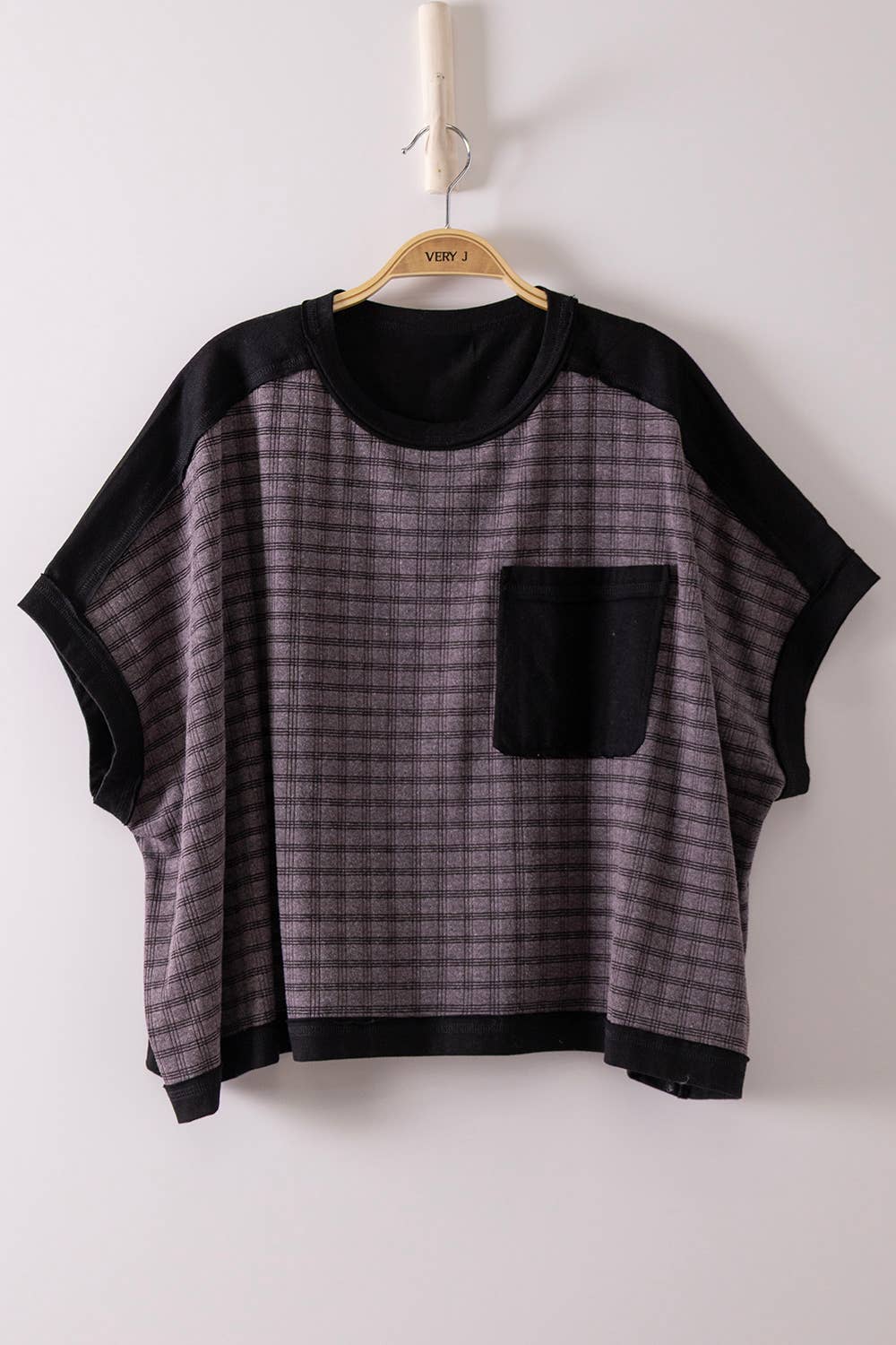 Dolman Sleeve Textured Knit Casual Top Plus Size