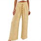 High Waist Wide Leg Pants Drawstring Relaxed Fit