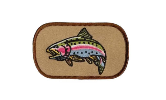 Rainbow Trout Embroidered Iron On Patch