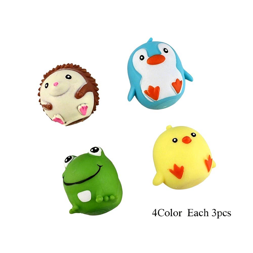 12PCS - Cute Animal Squeeze Squishy Stress Relief Toy