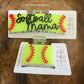 Softball hair clips