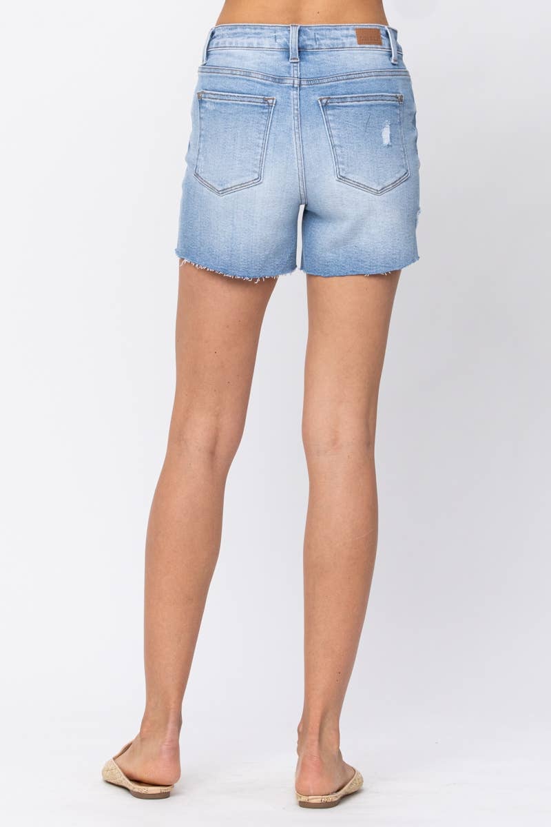 HI WAIST DESTROYED SHORTS