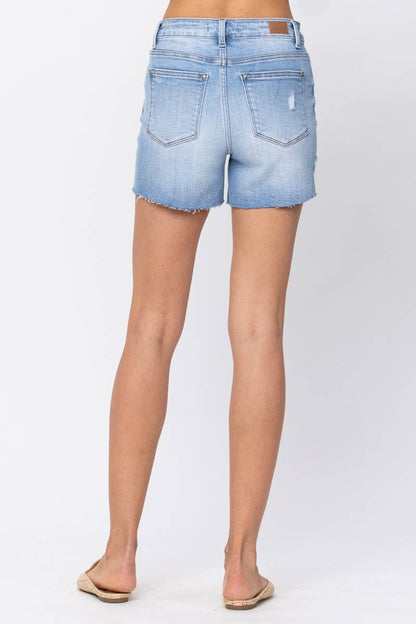 HI WAIST DESTROYED SHORTS