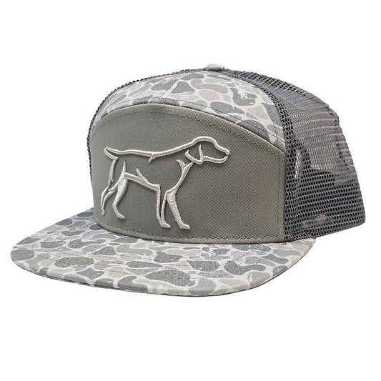 Grey Backwoods Camo 7 Panel Hat (RH-191)