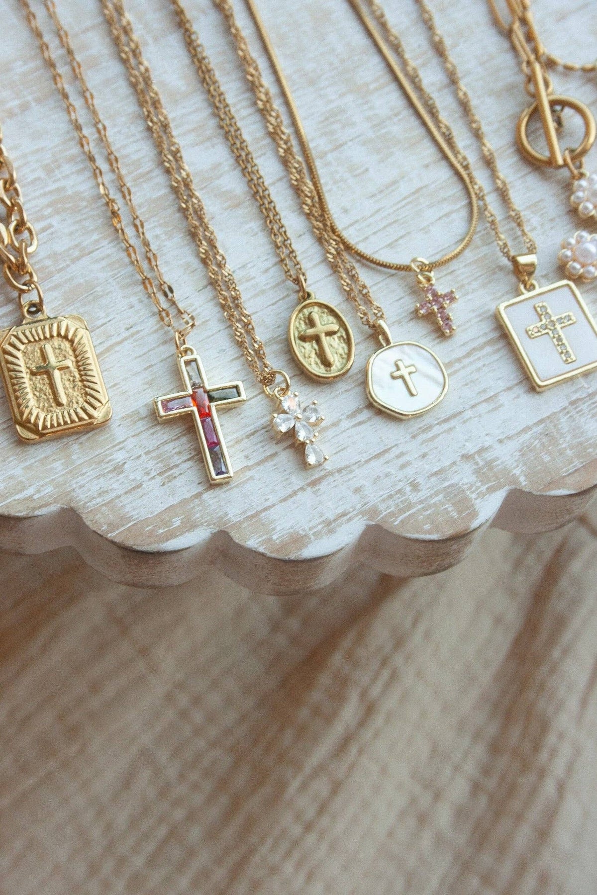 Faithful Cross Necklace Psalm 145:13