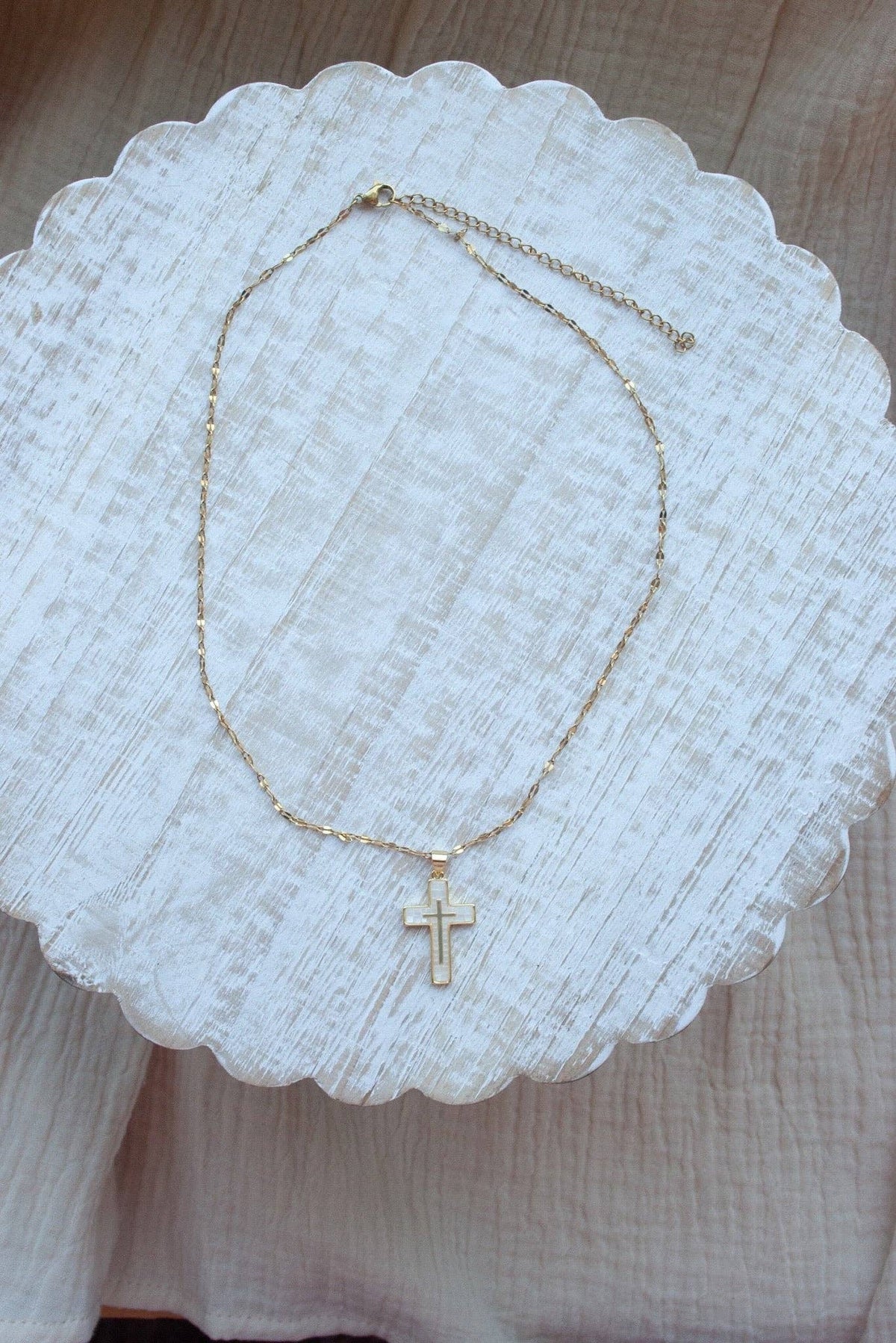 Peace Cross Necklace John 14:27