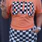 Boo Halloween Checkerboard Short Sleeve