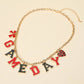 GAME DAY Letter Charm Station Necklace
