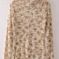 High Neck Fitted Sheer Mesh Lace Knit Top