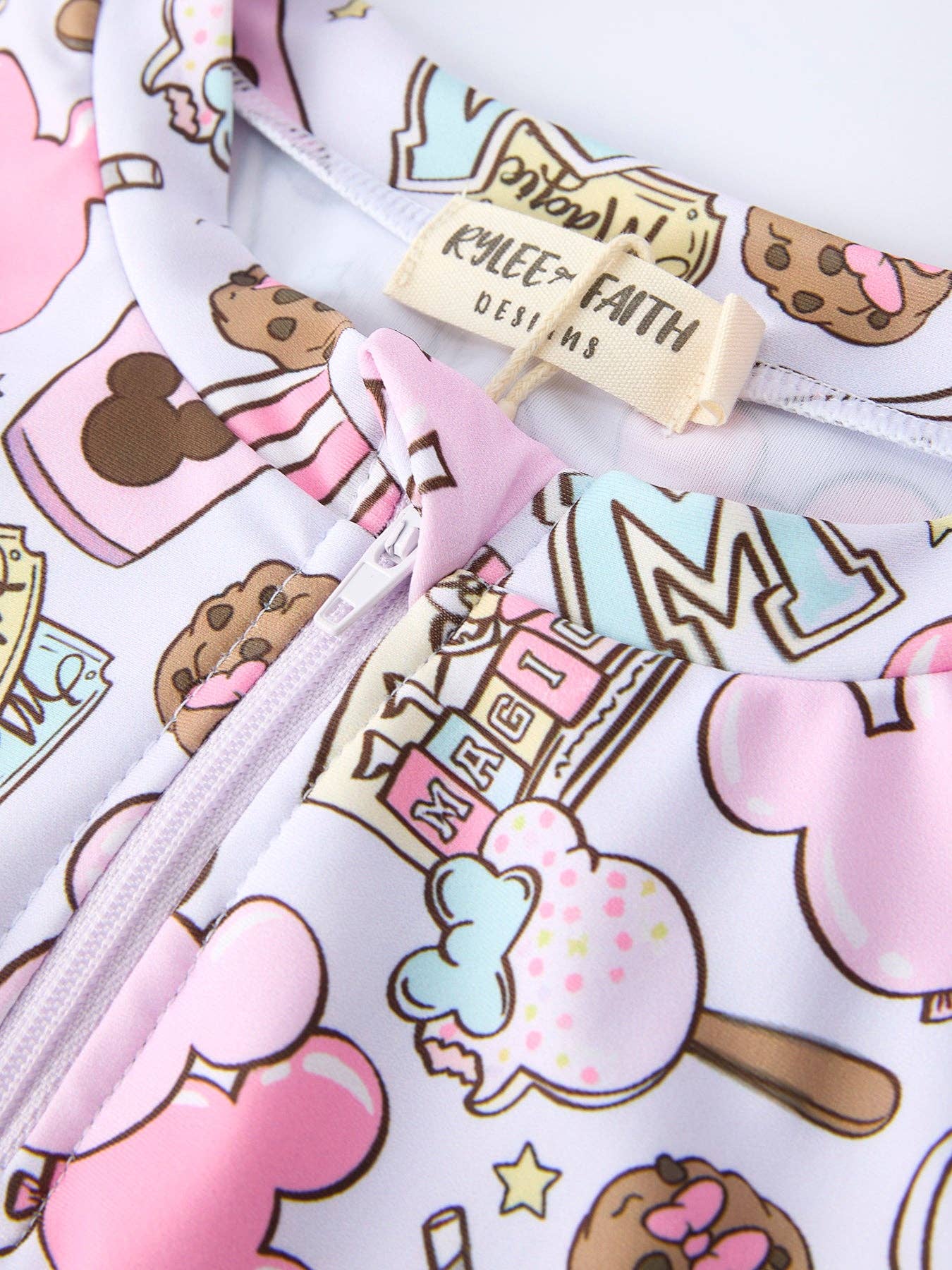 Balloon Print Long Sleeve Girl Swimsuit