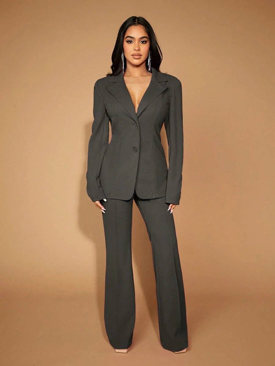 High Waist Straight Leg Pants Women's Work Trousers