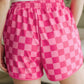 Madison Pink Checkered Shorts